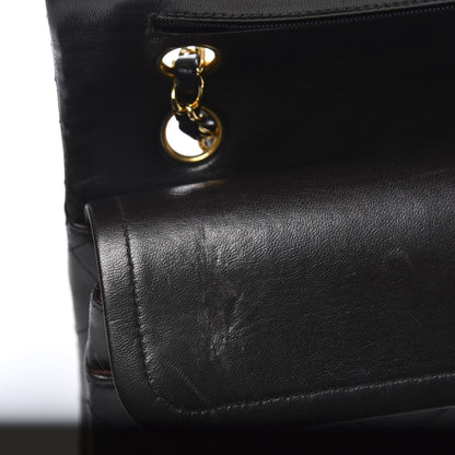 Chanel Lambskin Quilted Medium Double Flap Black 10 of 12