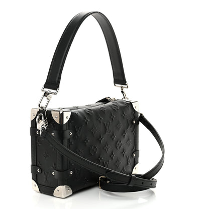 Louis Vuitton Calfskin Debossed Monogram Side Trunk Black 3 of 9