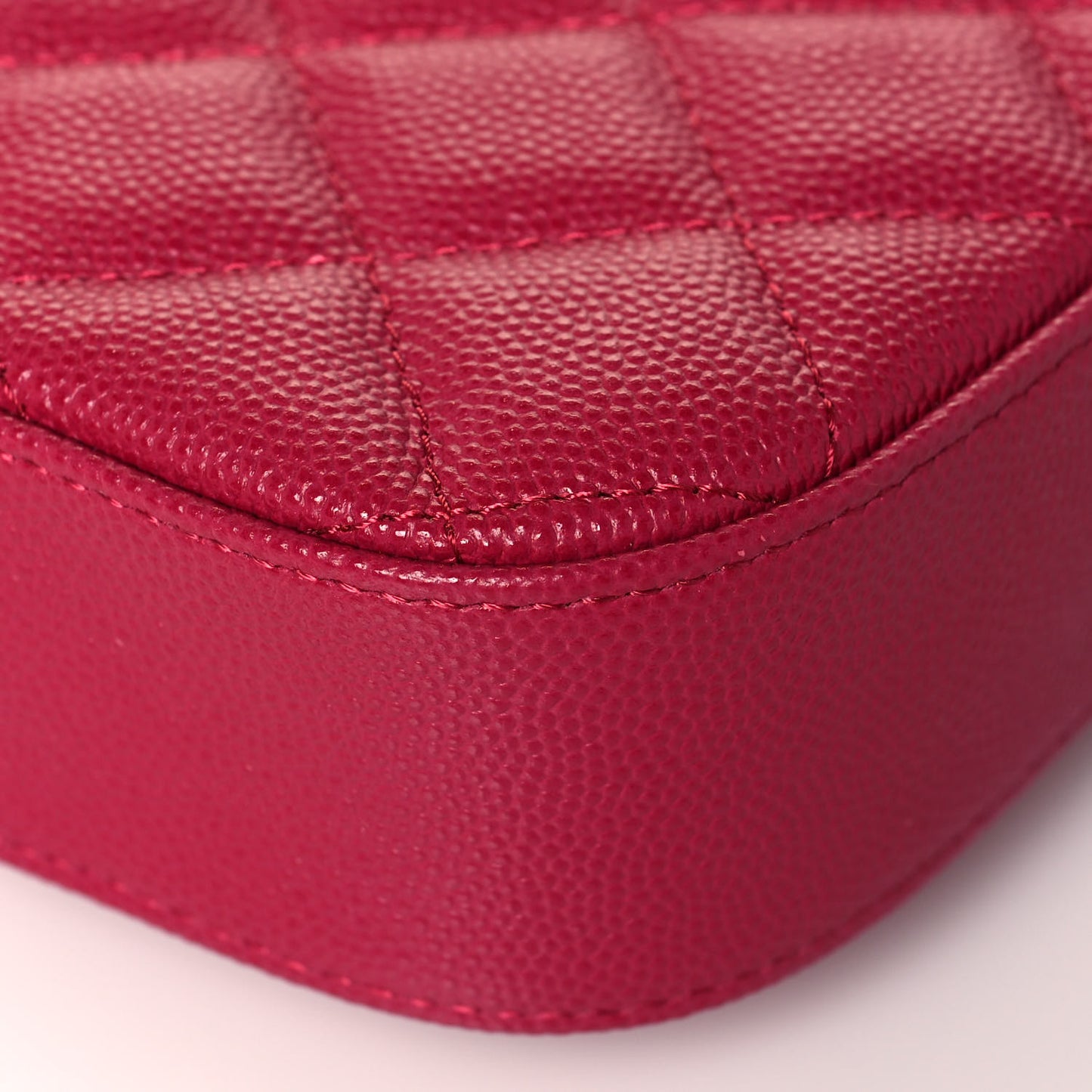 Caviar Quilted Camera Case Dark Pink