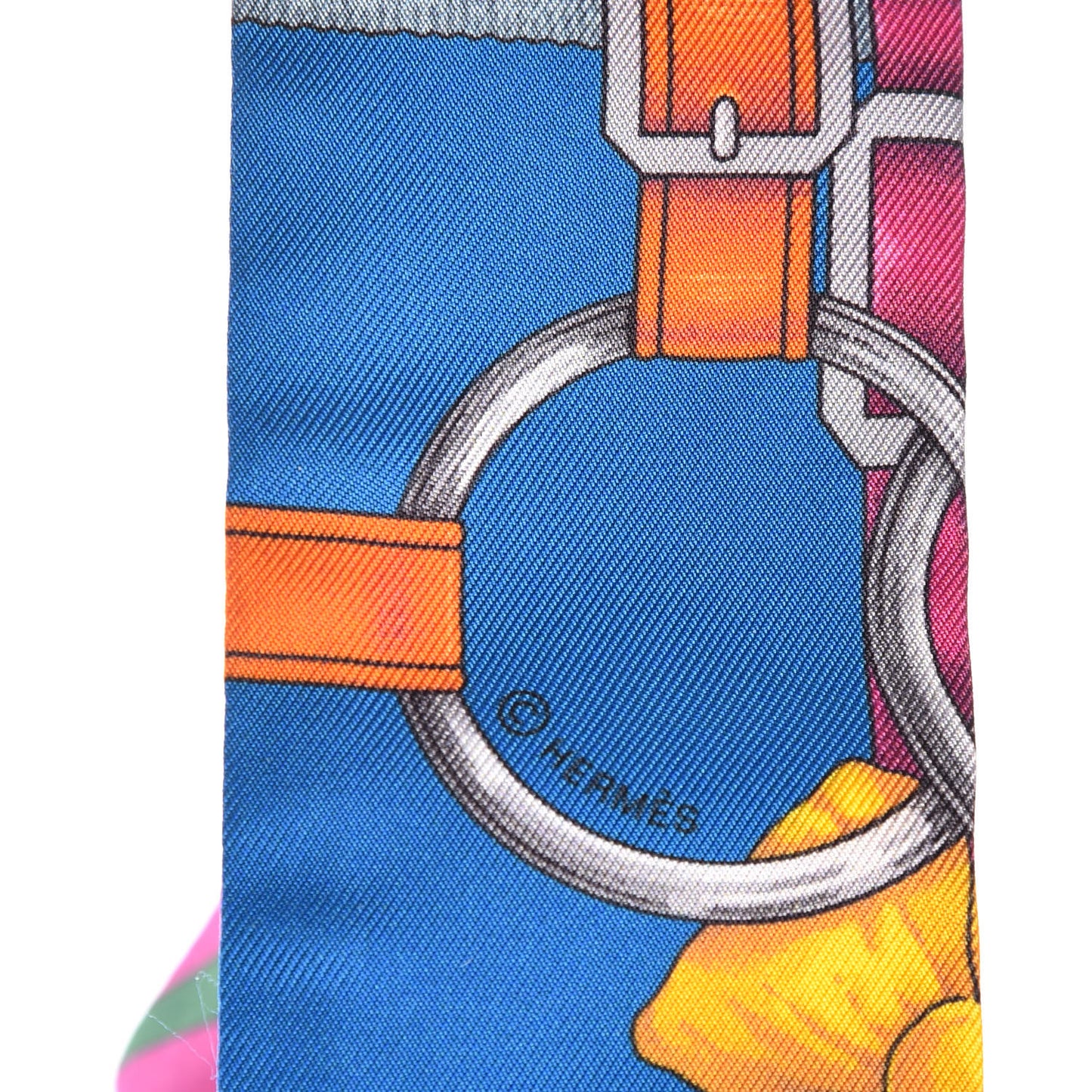 Silk Grand Manege Twilly Cobalt Violet Emeraude