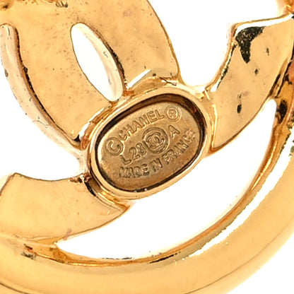 Chanel Metal CC Round Earrings Gold 4 of 5