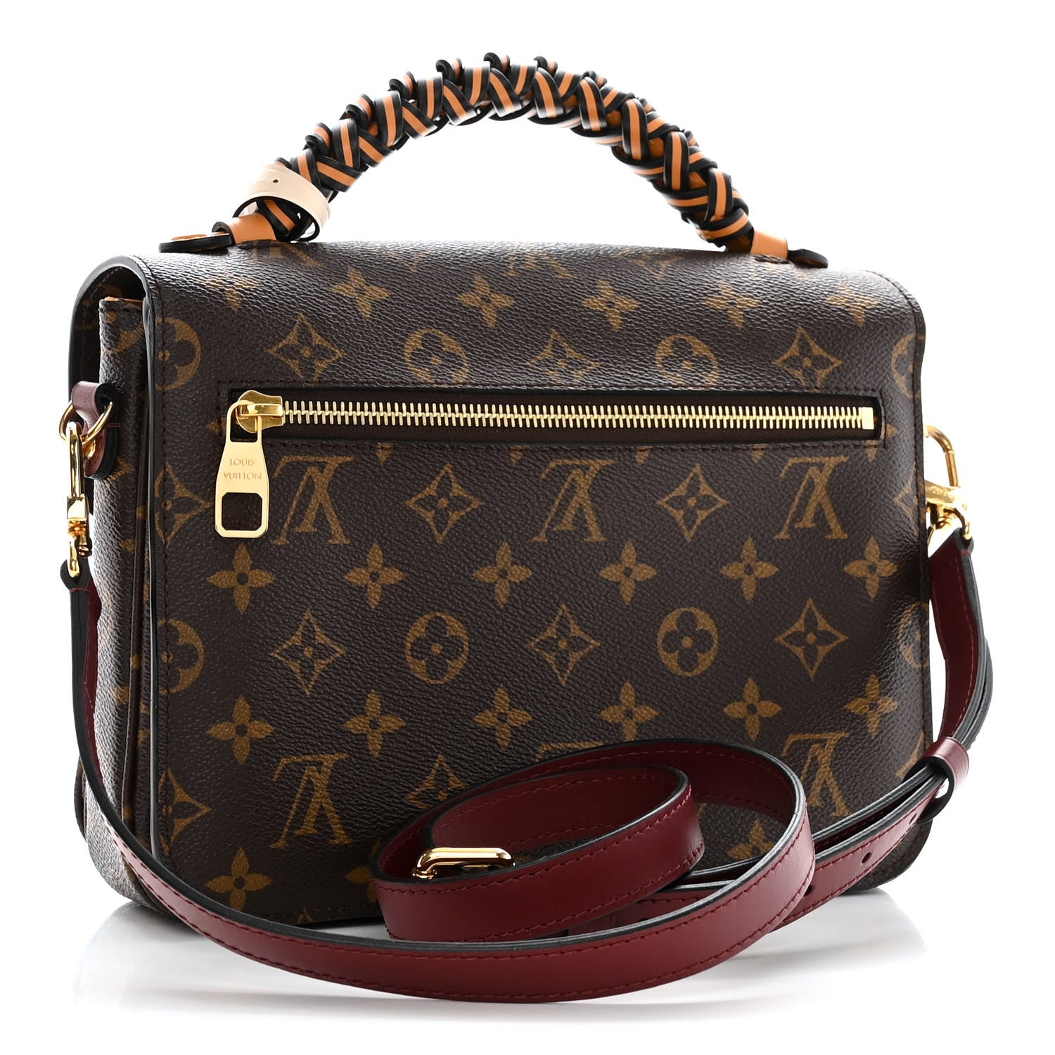 Louis Vuitton Monogram Braided Pochette Metis Safran 3 of 11