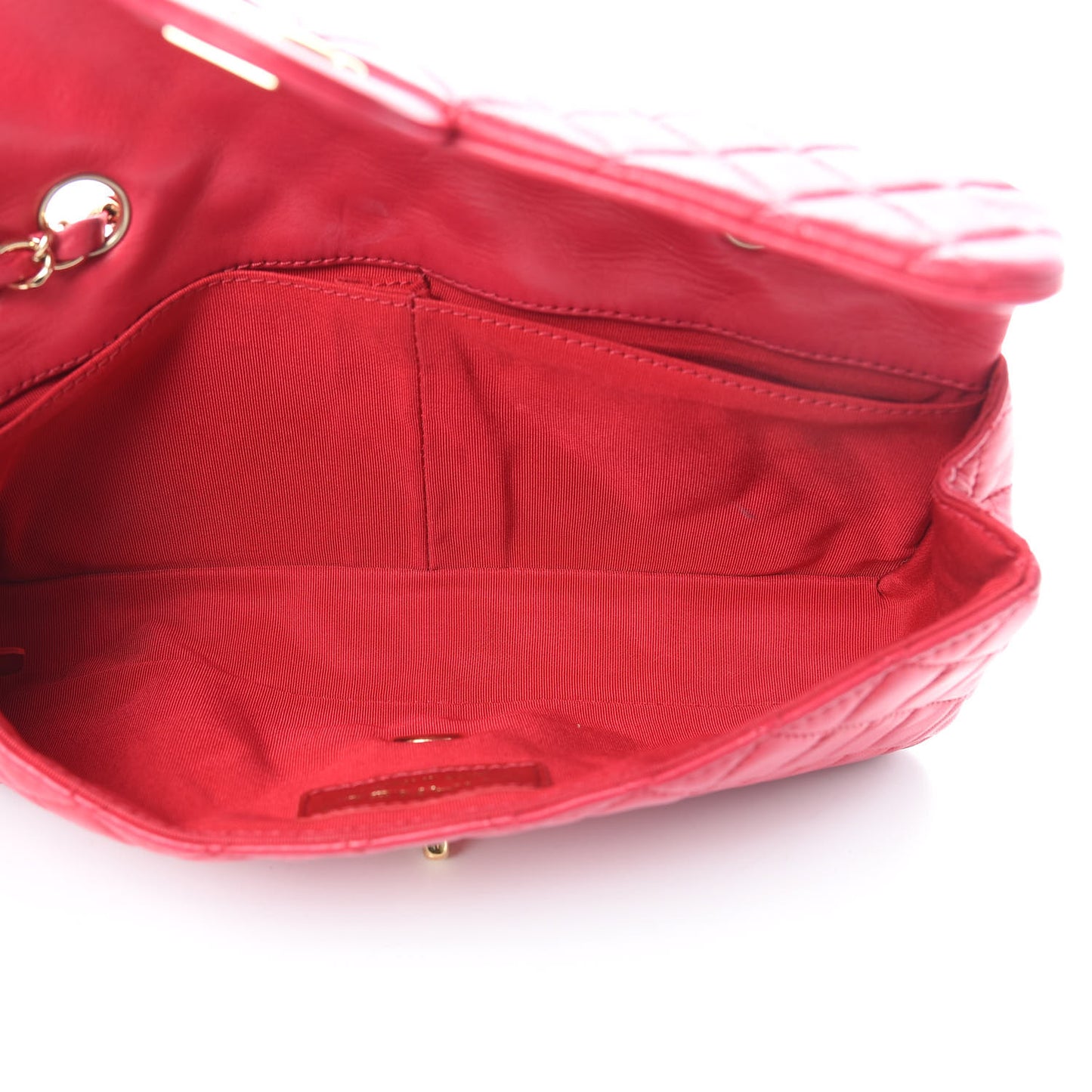 Lambskin East West Valentine Charms Flap Dark Pink