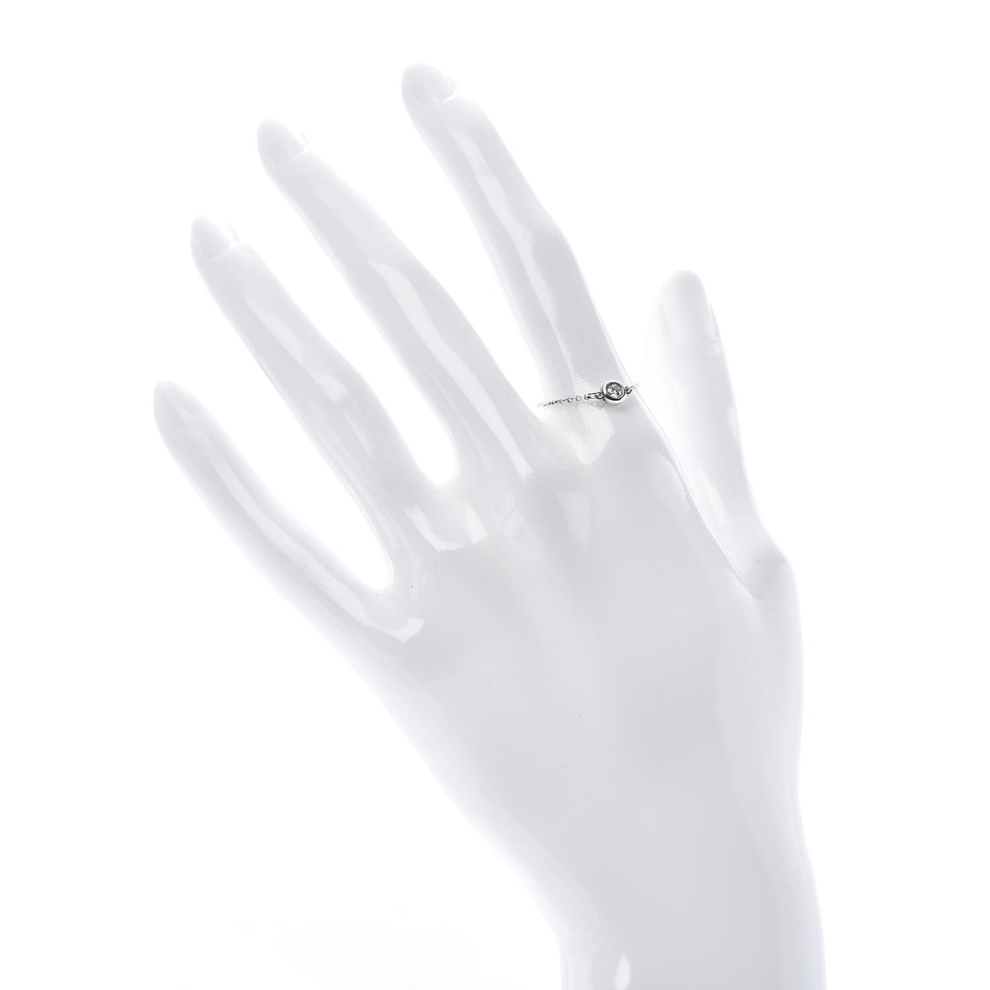 Sterling Silver Diamond Elsa Peretti Diamonds by the Yard Ring 56 7.5