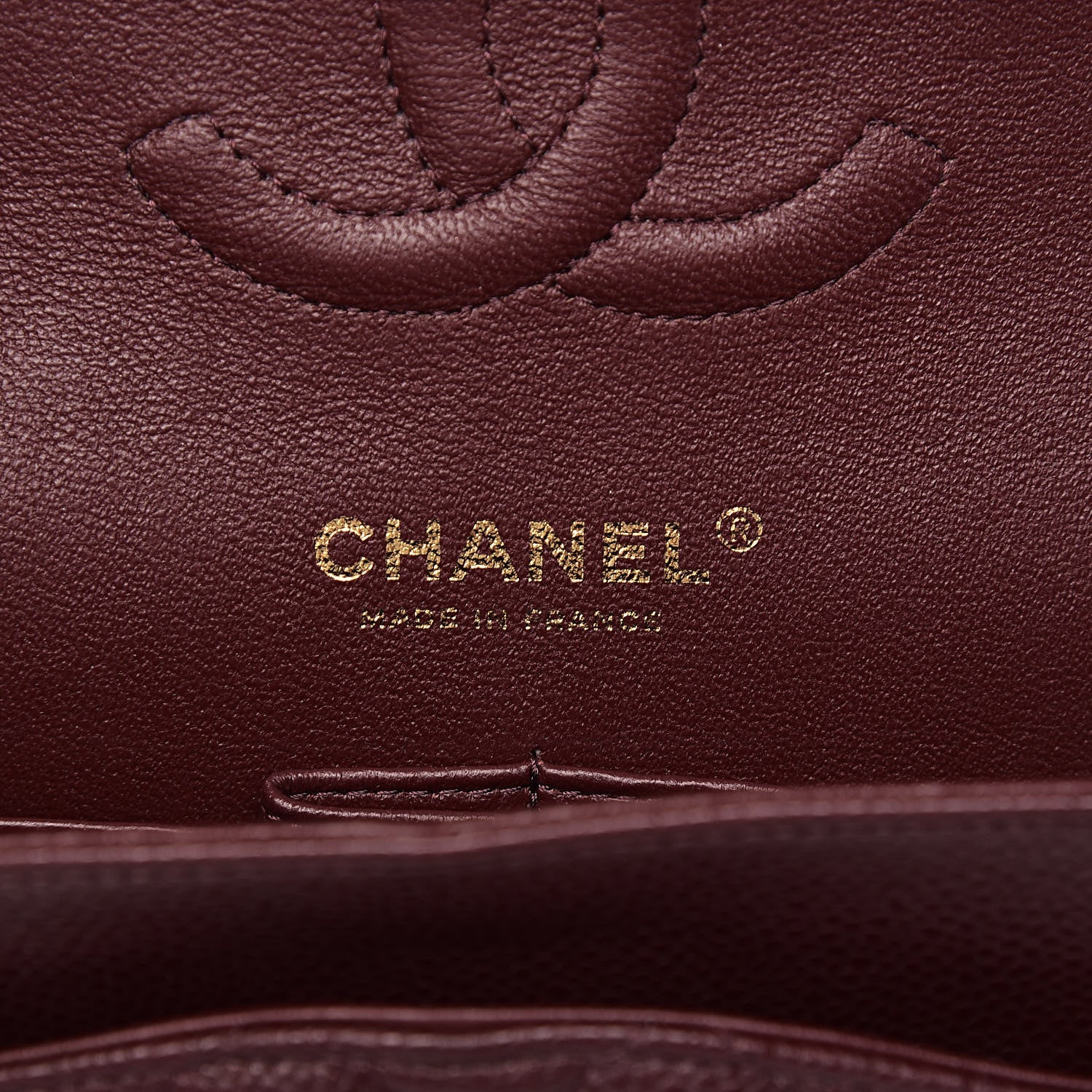 Chanel Caviar Quilted Medium Double Flap Dark Red 6 of 12