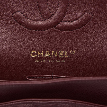 Chanel Caviar Quilted Medium Double Flap Dark Red 6 of 12