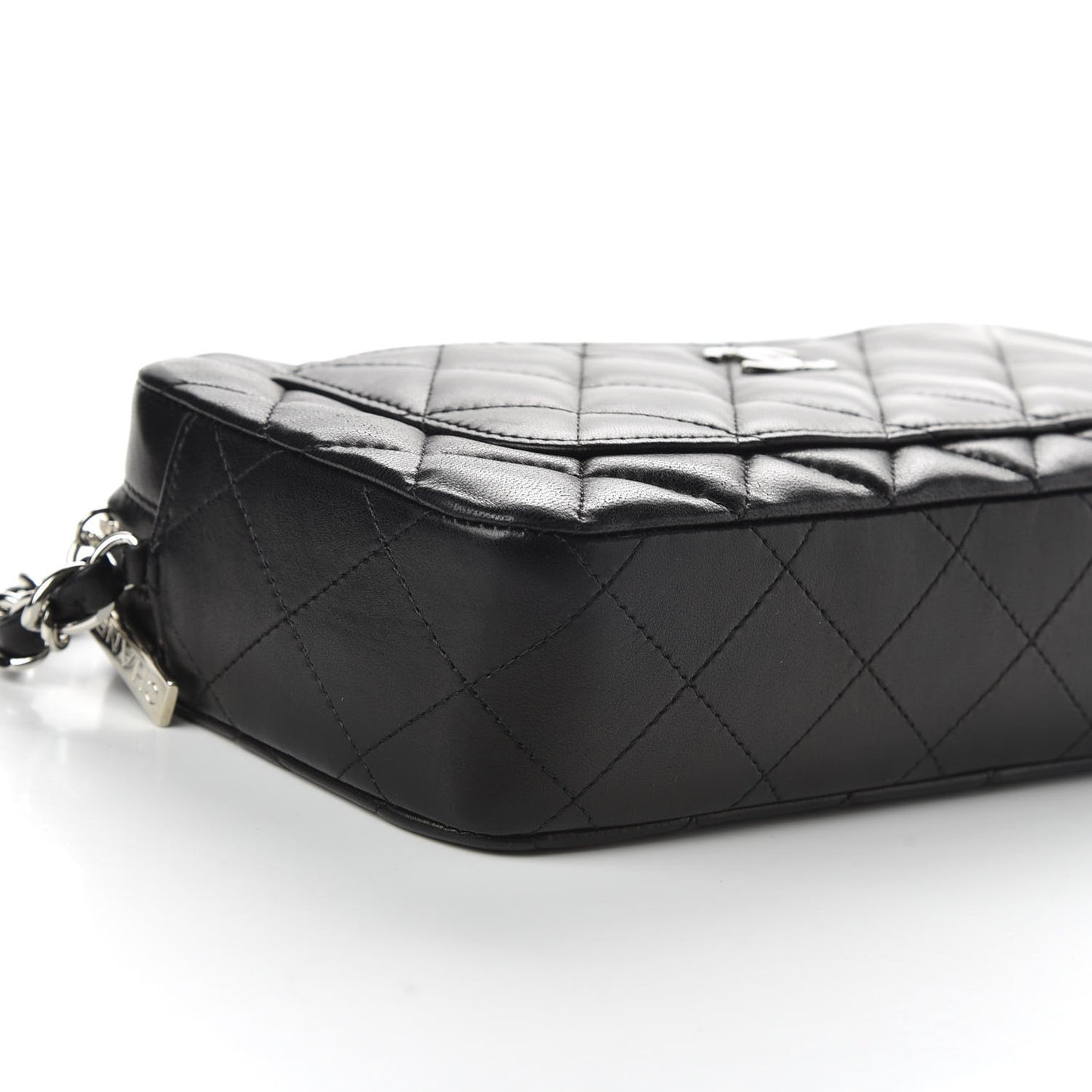 Lambskin Quilted Timeless Camera Case Black