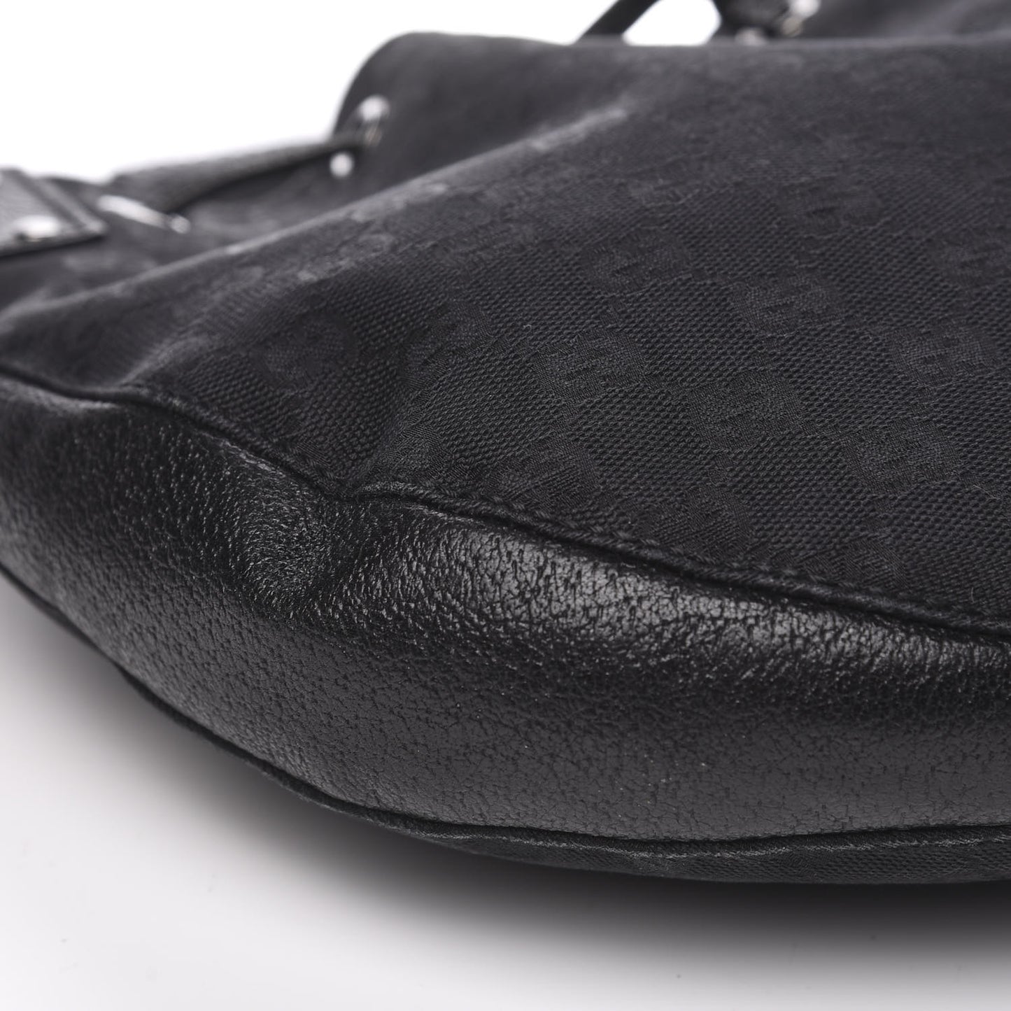 Monogram Drawstring Hobo Black