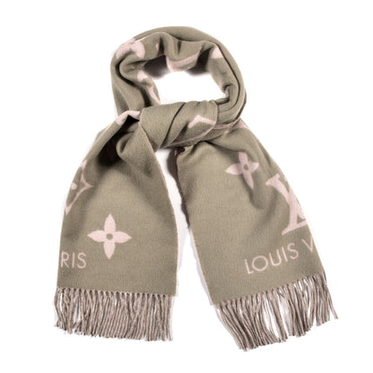 Louis Vuitton Cashmere Monogram Reykjavik Scarf Rose 1 of 5