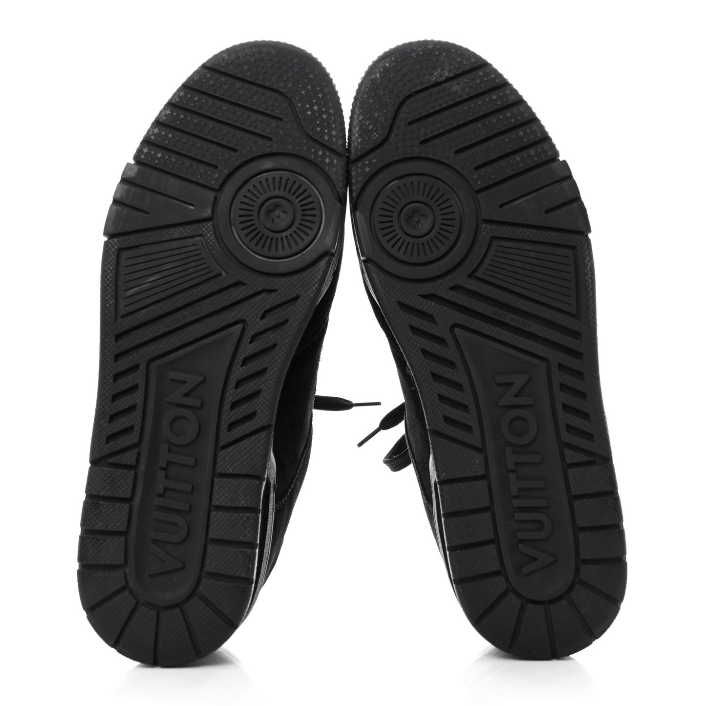 Suede Mens LV Trainer Sneakers 7.5 Black