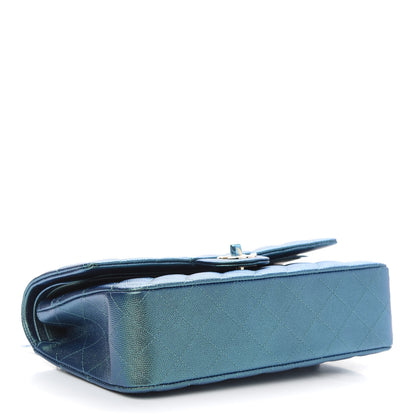 Chanel Iridescent Caviar Quilted Medium Double Flap Green 4 of 9