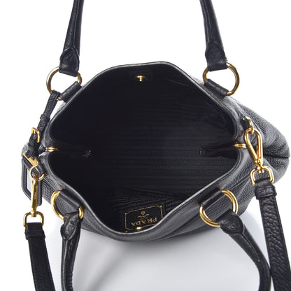 Prada Vitello Daino Shoulder Bag Black 5 of 7