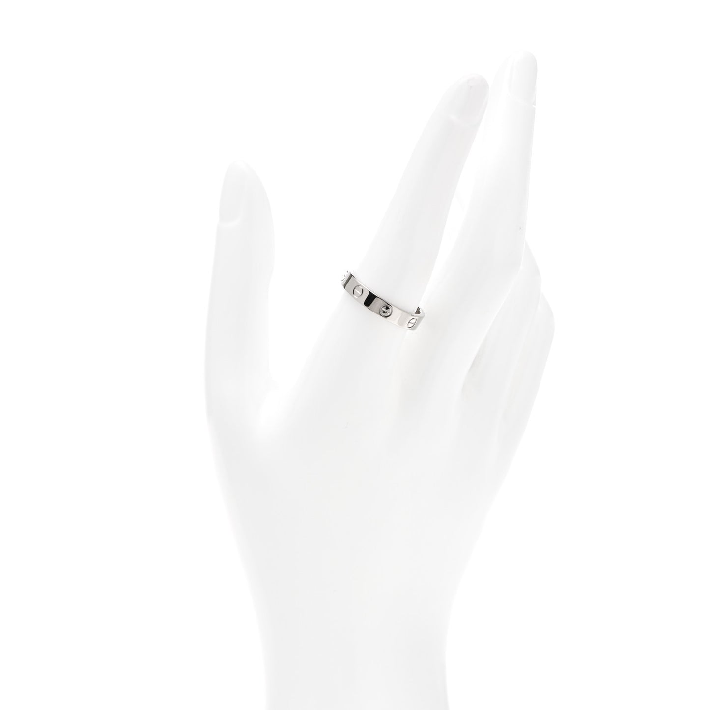 18K White Gold 3.5mm LOVE Wedding Band Ring 59 8.75