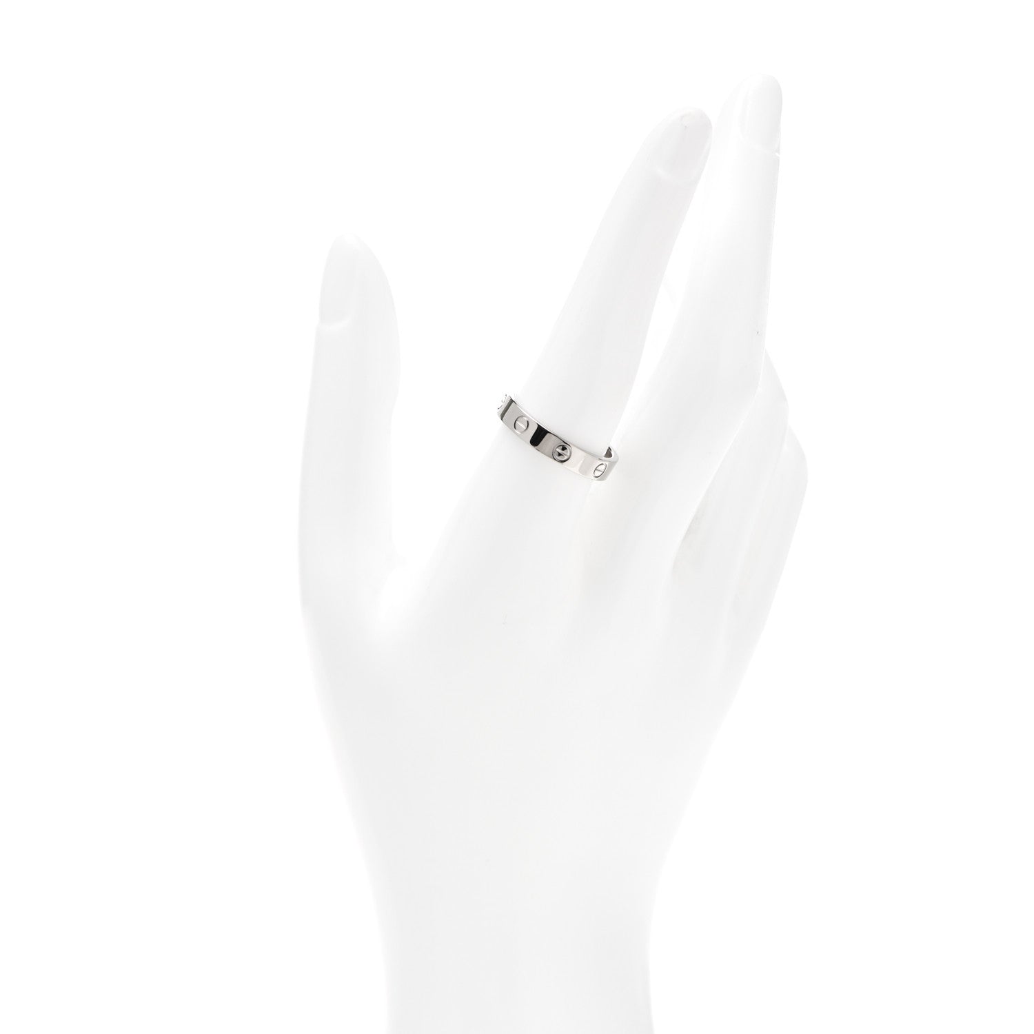 Cartier 18K White Gold 3.5mm LOVE Wedding Band Ring 59 8.75 2 of 4