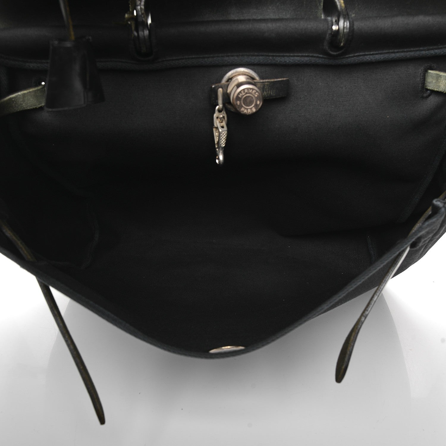 Hermes Toile Vache Calfskin Herbag 39 MM Black 5 of 24