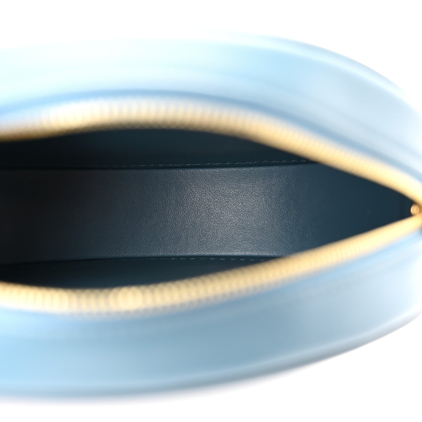 Smooth Calfskin Cuir Small Triomphe Oval Crossbody Purse Denim