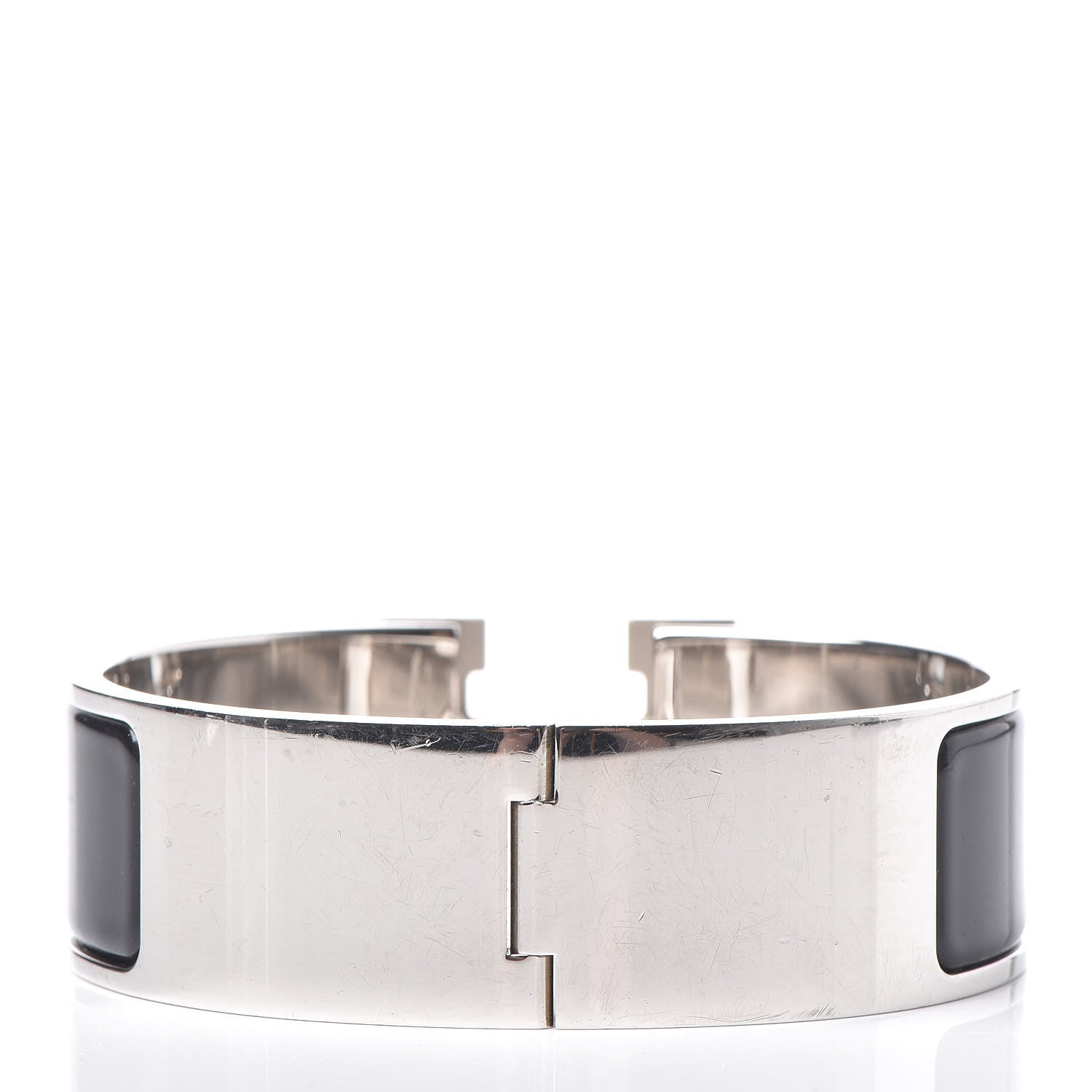 Hermes Enamel Wide Clic Clac H Bracelet GM Black 4 of 5
