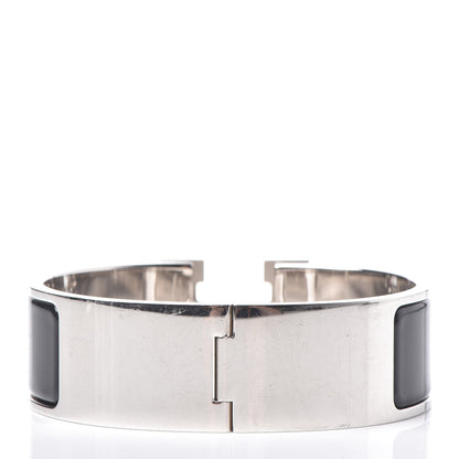 Hermes Enamel Wide Clic Clac H Bracelet GM Black 4 of 5