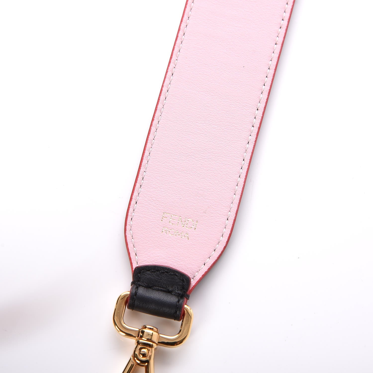 Fendi Vitello Dolce Tri-Color Buttoned Strap You Black Peonia Cuoio 6 of 7