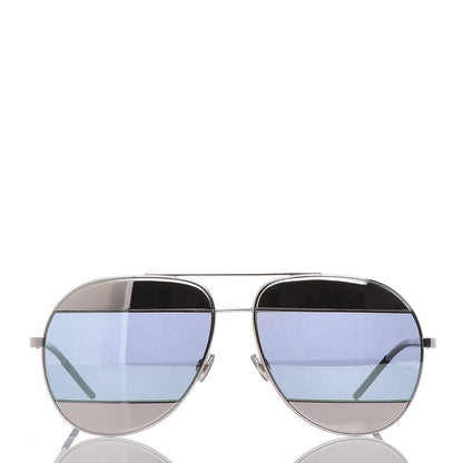 Christian Dior Split 1 Aviator Sunglasses Silver Blue 4 of 7