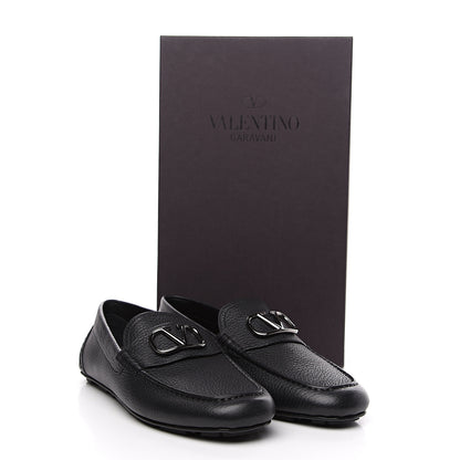 Valentino Garavani Calfskin Vlogo Loafers 42 Black 8 of 8
