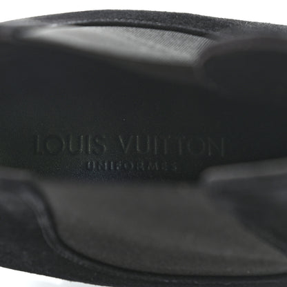 Louis Vuitton Suede Monogram Uniformes Cap Toe Chelsea 80mm Ankle Boots 40 Black 7 of 11