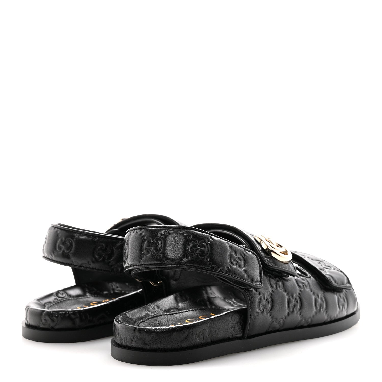 Gucci Guccissima GG Embossed Womens Sandals 38 Black 5 of 10