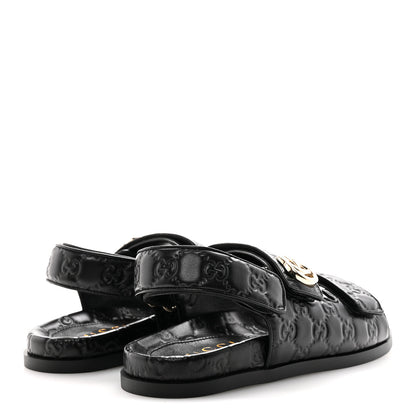 Gucci Guccissima GG Embossed Womens Sandals 38 Black 5 of 10