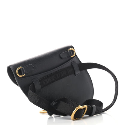 Christian Dior Grained Calfskin Saddle Belt Bag Black 3 of 9