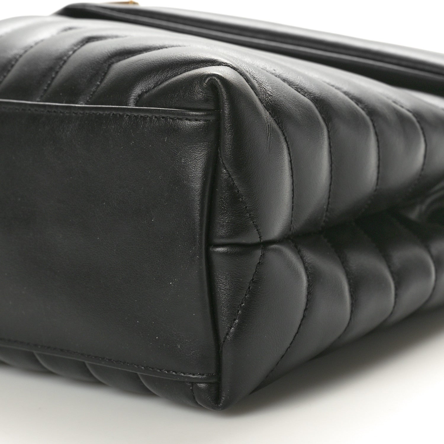 Saint Laurent Calfskin Y Quilted Monogram Medium Loulou Chain Satchel Black 10 of 10