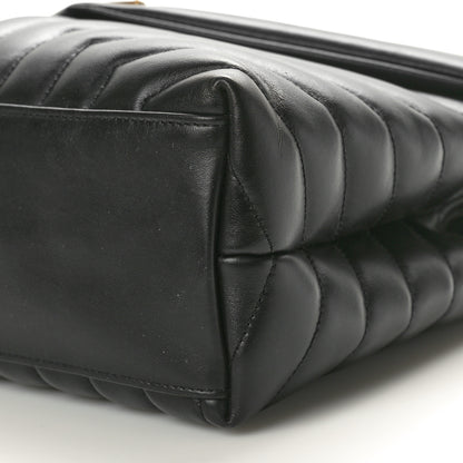 Saint Laurent Calfskin Y Quilted Monogram Medium Loulou Chain Satchel Black 10 of 10