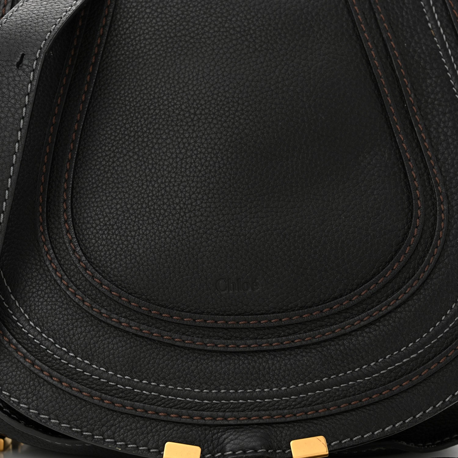 Chloe Calfskin Medium Marcie Round Crossbody Bag Black 8 of 10