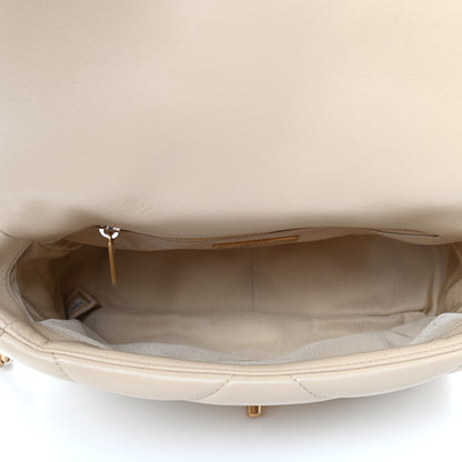 Chanel Lambskin Quilted Medium Chanel 19 Flap Beige 4 of 4