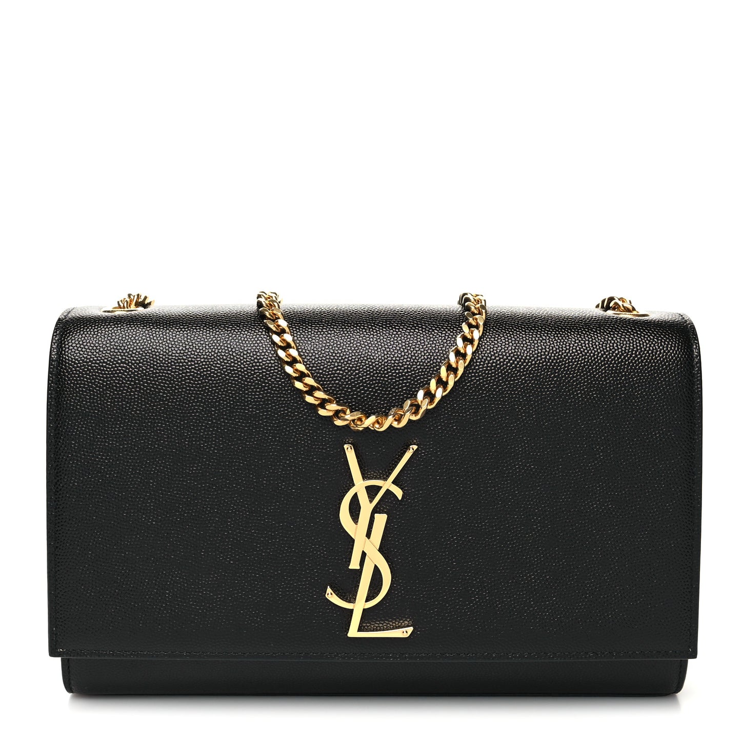 Grain De Poudre Medium Classic Monogram Kate Satchel Black