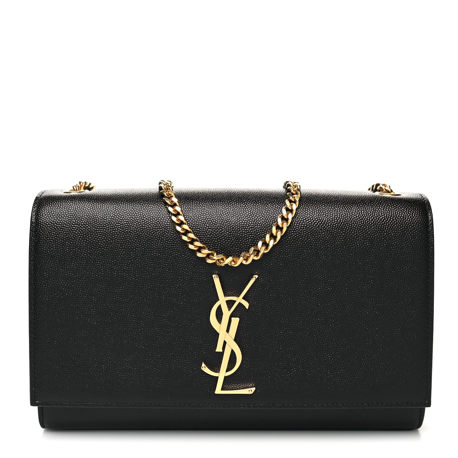 Saint Laurent Grain De Poudre Medium Classic Monogram Kate Satchel Black 1 of 10