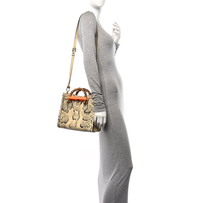 Gucci Snakeskin Small Diana Tote Bag Natural 2 of 13