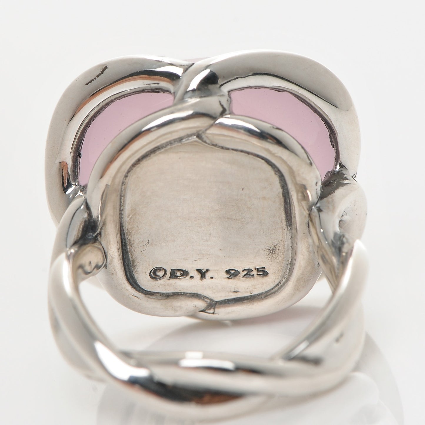 Sterling Silver Rose Quartz Continuance Ring 54 7