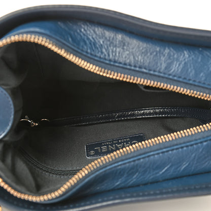 Chanel Aged Calfskin Quilted Small Gabrielle Hobo Navy 4 of 4