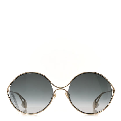 Gucci Round Pearl Tip Sunglasses GG0253S Gold 2 of 8