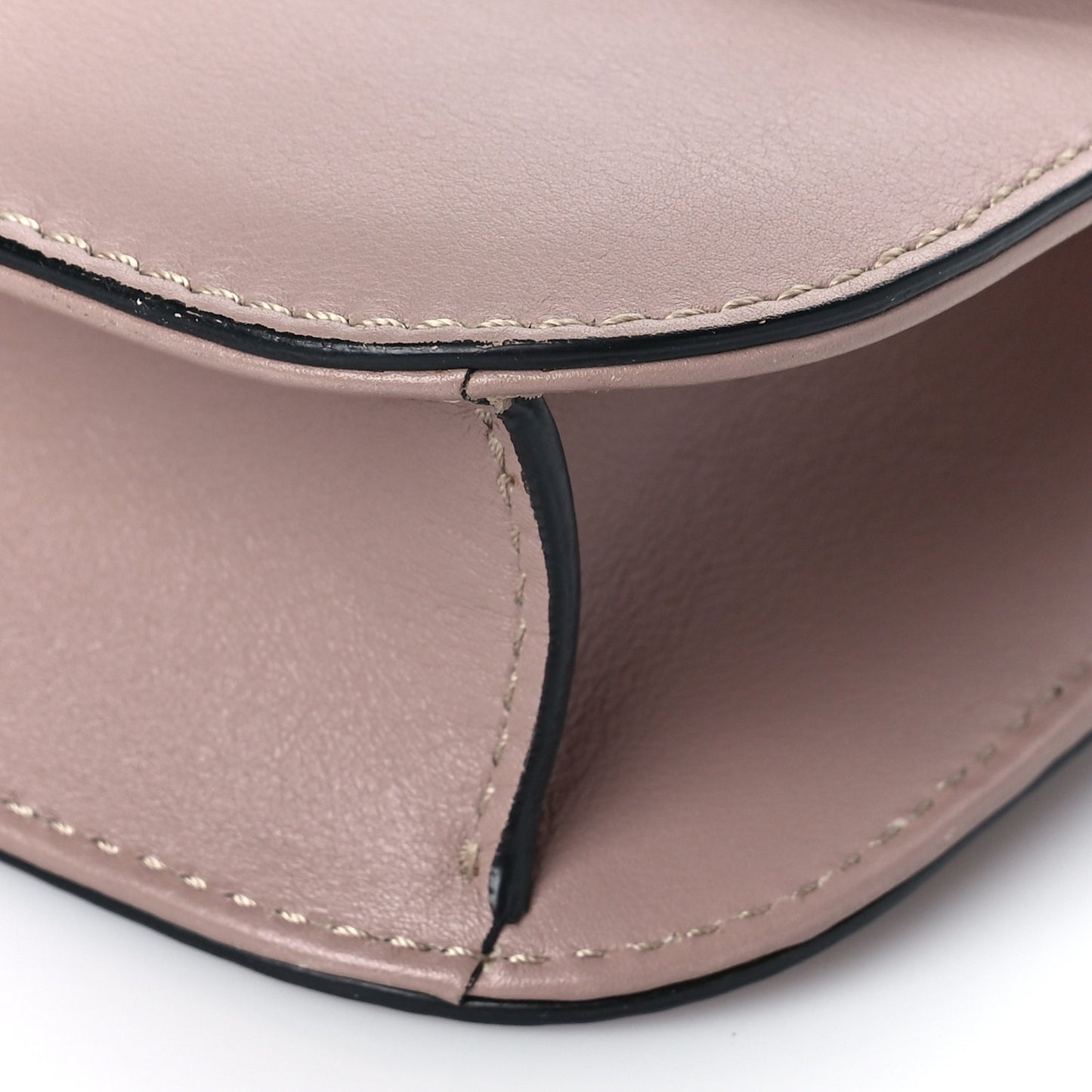 Vitello Small Glam Lock Rockstud Flap Poudre