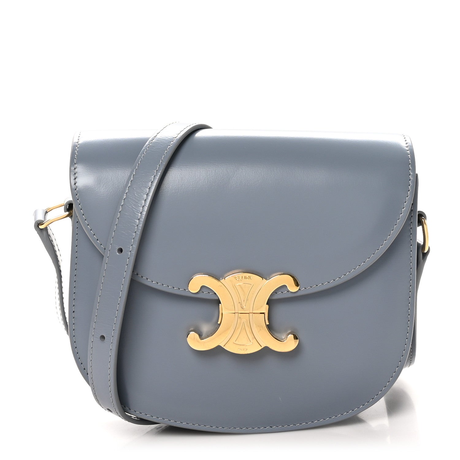 Celine Shiny Calfskin Teen Besace Blue Grey 1 of 9