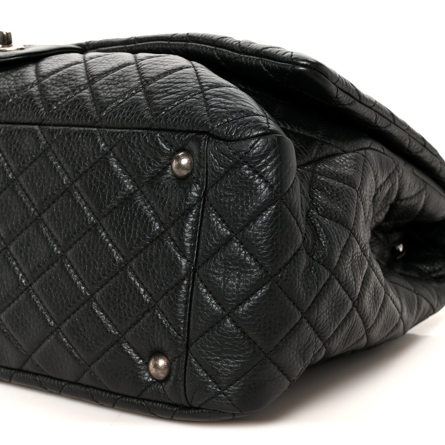 Chanel Calfskin Quilted Small XXL Travel Flap Bag Black 10 of 10