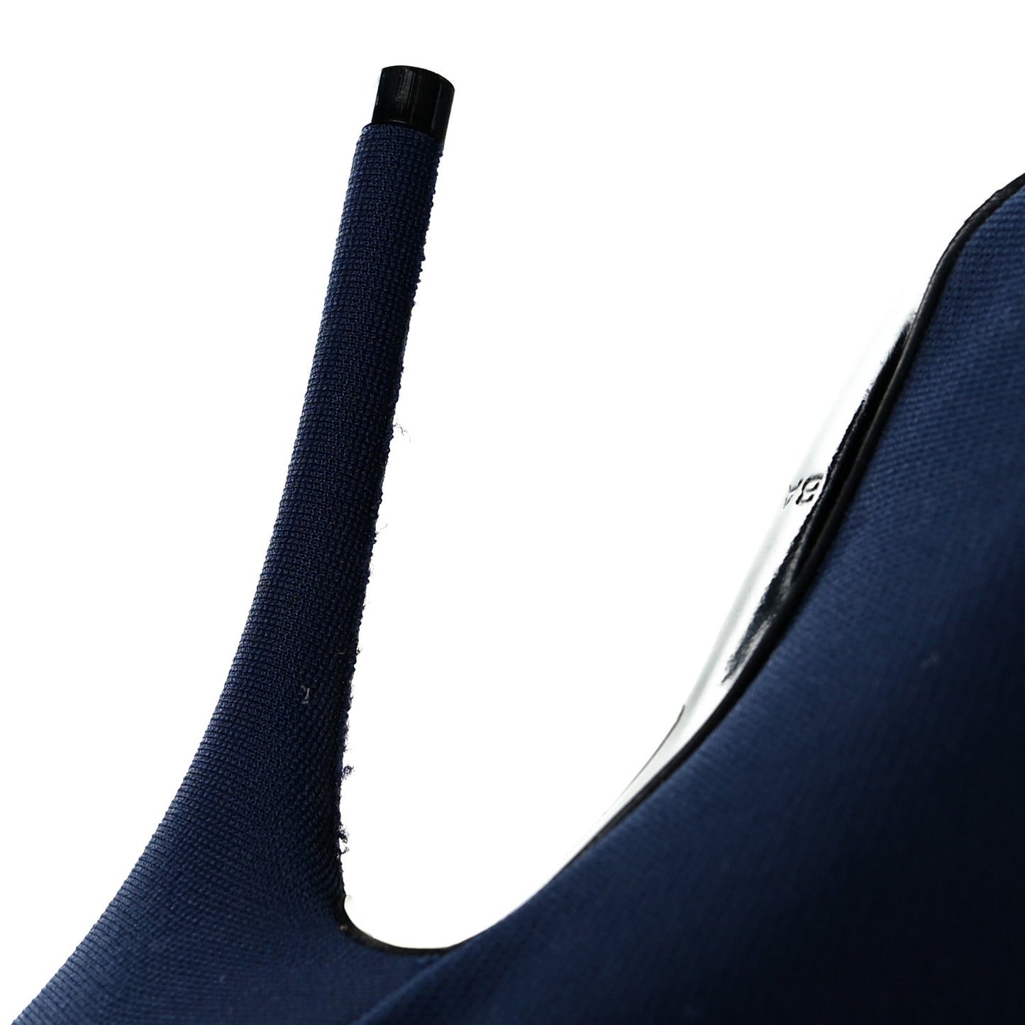 Crepe Jersey Pointed Toe Knife Thigh High Boots 38 Bleu Nuit