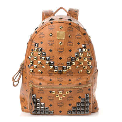 MCM Visetos Studded Medium Stark M Backpack Cognac 1 of 11