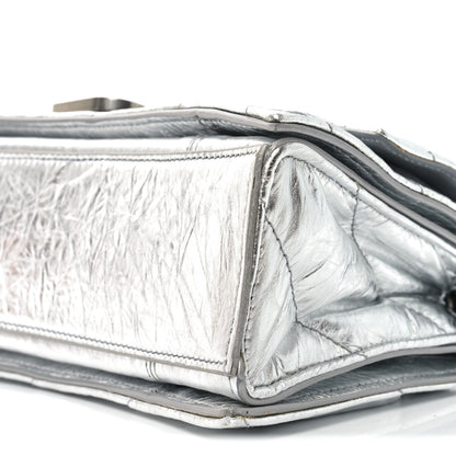 Balenciaga Crushed Calfskin Quilted Small Crush Chain Bag Silver 9 of 9