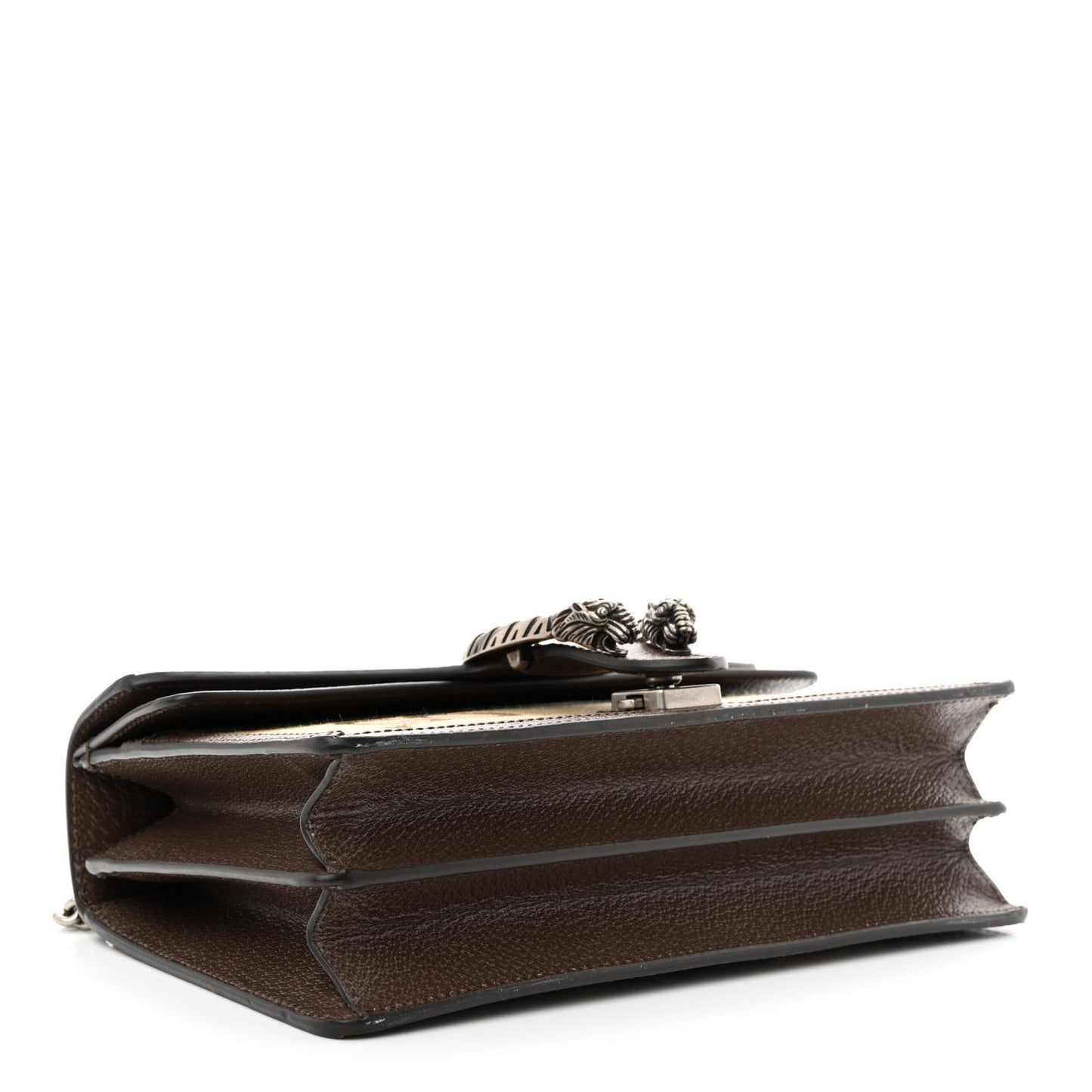 Monogram Jumbo GG Textured Dollar Calfskin Small Dionysus Shoulder Bag Camel Ebony New Acero