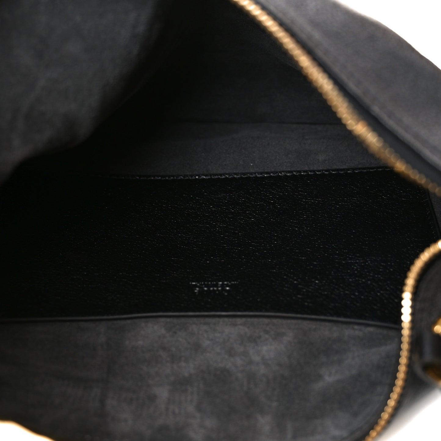 Grained Buffalo Small Bracelet Hobo Bag Black