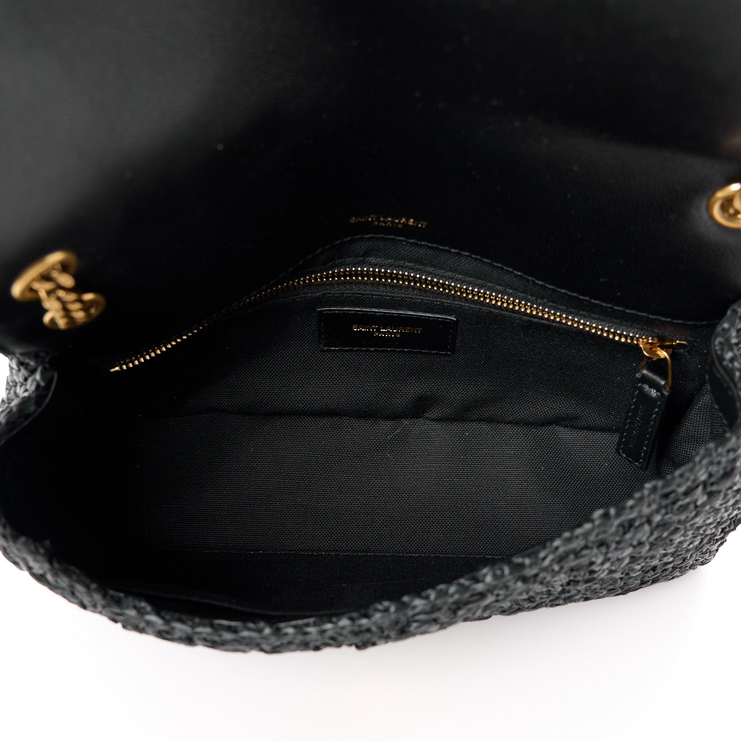 Saint Laurent Raffia Monogram Medium Jamie Black 5 of 11