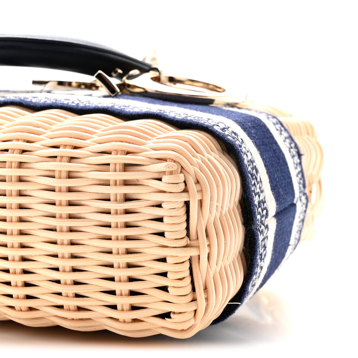 Christian Dior Wicker Oblique Dioriviera Medium Lady D-Joy Bag Blue 8 of 8