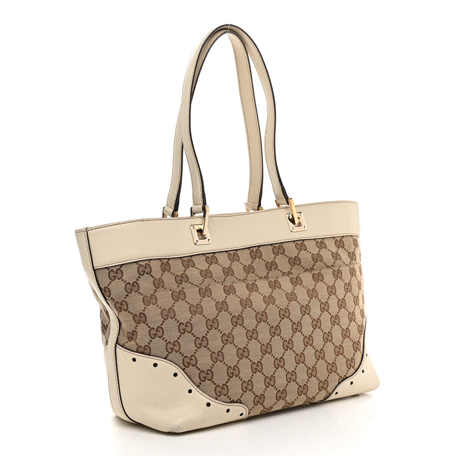 Gucci Monogram Large Punch Tote Off White 2 of 12